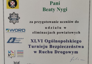 Podziękowanie dla nauczyciela