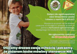 Plakat akcji "Przytul się do drzewa"