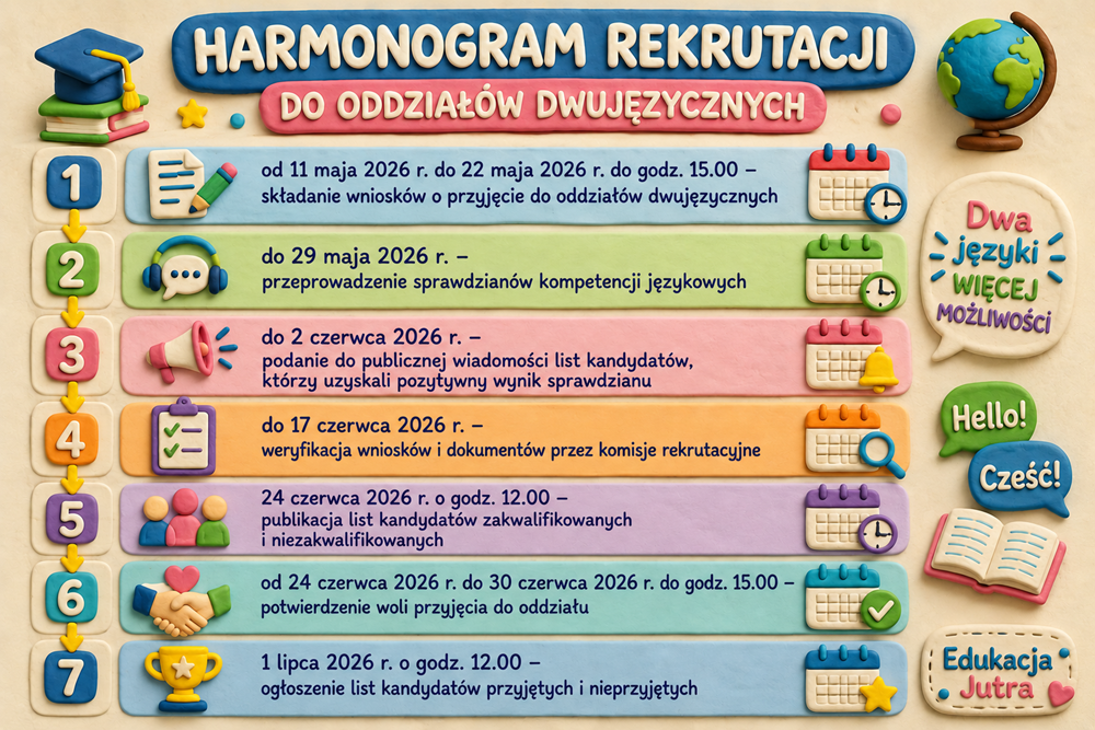 Harmonogram rekrutacji do oddział&oacute;w dwujęzycznych