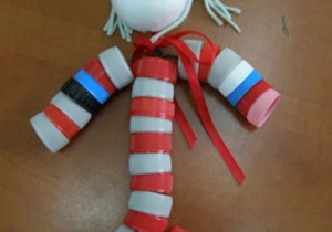 Pajac z korków.
