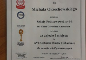 Konkurs Wiedzy Technicznej 1