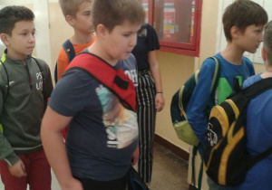 W drodze na zajęcia.