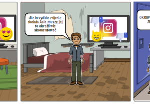 Komiks Mai Piasecznej z klasy 6f - "Szanuj innych użytkowników Internetu"