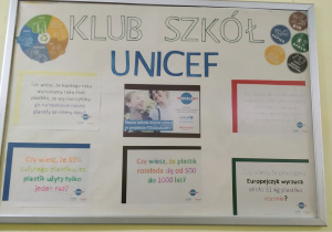 Plakat przedstawiający ciekawostki dotyczące plastiku