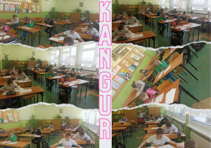 Uczniowie uczestniczący w konkursie w czasie rozwiązywania zadań
