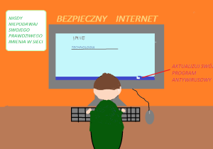 Dziecko loguje się przy użyciu nicku.