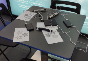 Stanowisko do pracy z długopisami 3D