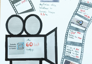 Plakat "Łódź filmowa w liczbach"