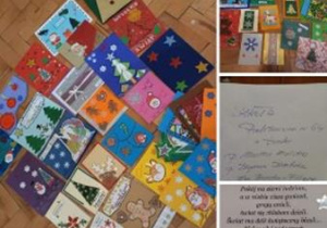 Podziękowania dla naszej szkoły na facebooku Regionalnego Centrum Wolotariatu Centerko "Karteczka dla seniora"