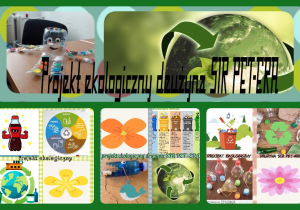 Kolaże zdjęć zabawek wykonanych z tworzyw sztucznych w ramach projektu Drużyna Sir Pet-era