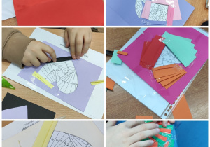 Proces wykonywania kartek walentynkowych techniką Iris Folding