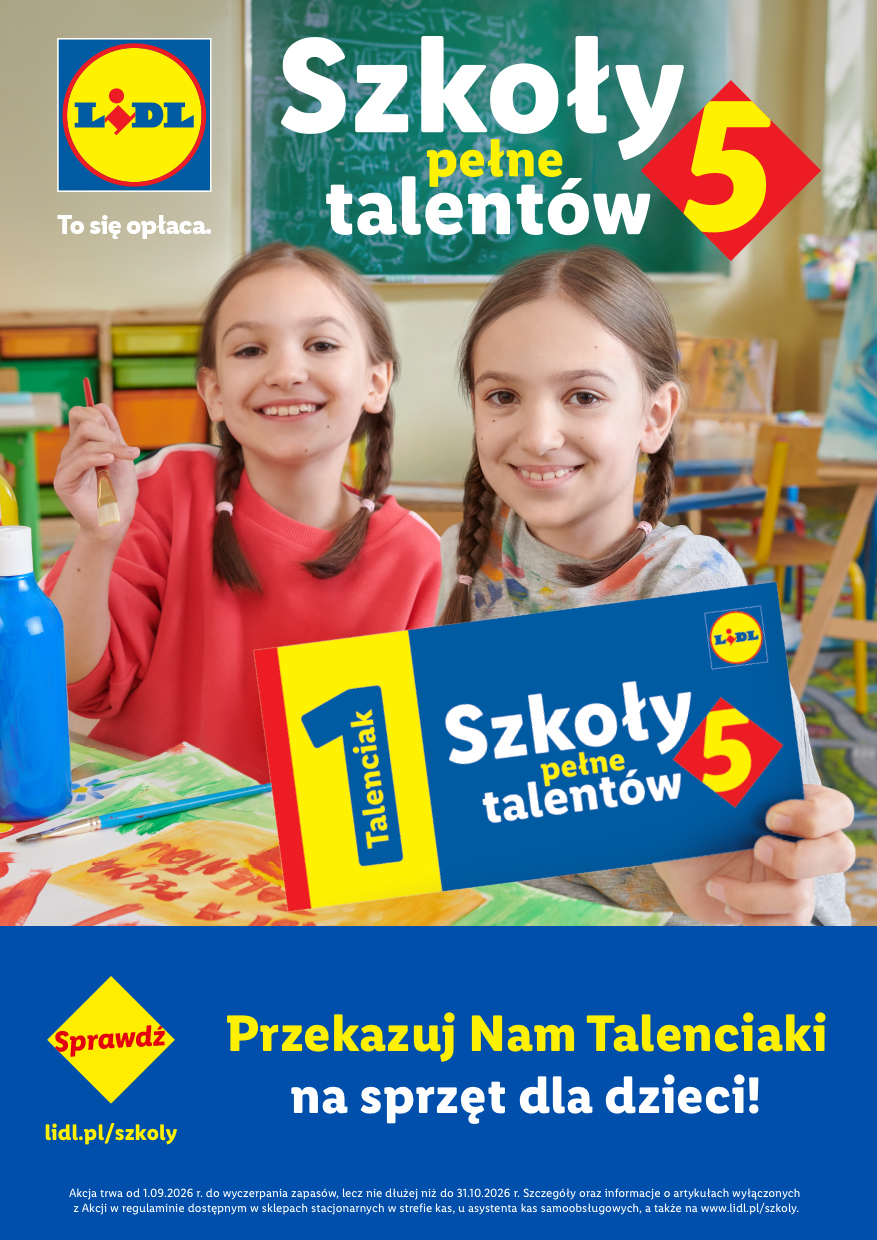Szkoła bierze udział w akcji LIDL „Szkoły pełne talentów”