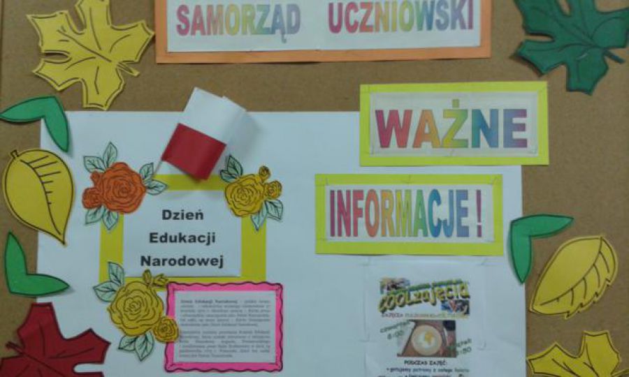 Tablica ogłoszeń Samorządu Uczniowskiego