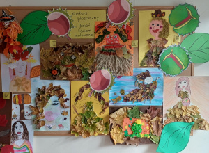 Świetlicowy Konkurs Plastyczny "Pani Jesień - liściem malowana"