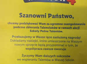 Podsumowanie akcji "Szkoły pełne talentów"