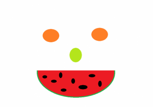 Logo - buźka z owoców.