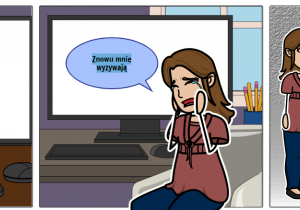 Komiks Marty Szamałek z klasy 6d - "Nie udostępniaj swoich zdjęć w Internecie"