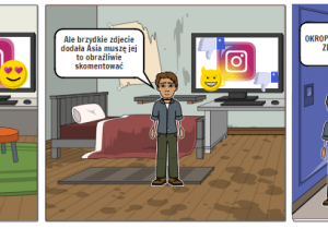 Komiks Mai Piasecznej z klasy 6f - "Szanuj innych użytkowników Internetu"