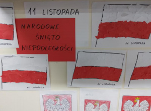 Prace rysunkowe i wyklejane "Narodowe Święto Niepodległości"