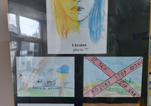 Galeria prac uczniów "Ukraina płacze"