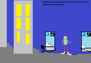Dziewczynka z zapałkami we współczesnym świecie telefonówkomórkowych