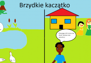 Smutna i samotna dziewczynka, tak jak smutne i samotne było brzydkie kaczątko