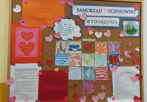 Walentynkowa tablica ogłoszeń Samorządu Uczniowskiego