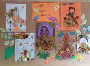 Wystawa pokonkursowa Świetlicowego Konkursu Plastycznego "Pani Jesień liściem malowana"