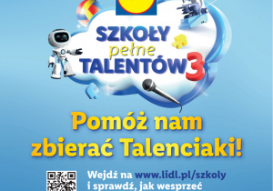 Plakat - "Pomóż nam zbierać Talenciaki"